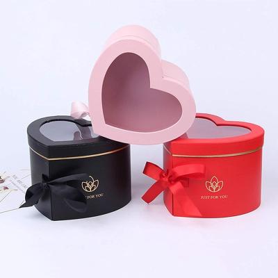 China Economical Recycled Materials Custom Design Quality Popular Product Heart Shaped Paper Box Gift Flower for sale