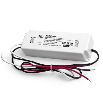 China ES UL FCC 60W 12V 5A Phase Cut Single Output Triac Dimmable 3.2a 24vdc 75w Constant Voltage Led Driver LD075D-VA32024-M40 for sale