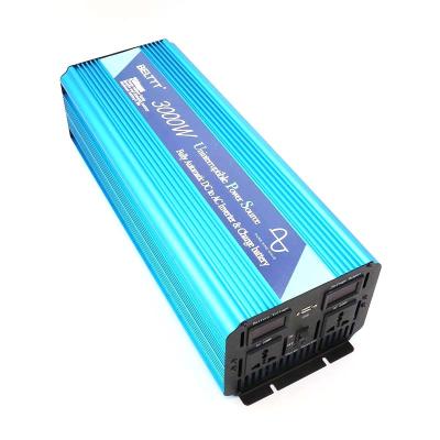 China Pure Sine Wave 12v 24v 220v 1500W 2000W 3000W DC to AC Power Inverter with Charger 529**180*142mm for sale