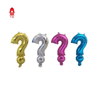 China Decorate Party NEW 2020 Four Colors Question Mark Shaped Balloon For Party Decoration Foil Balloon for sale