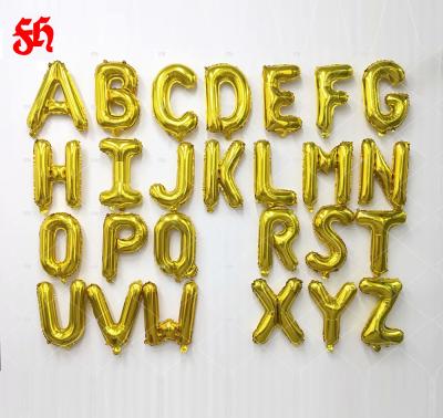 China Silver English Alphabet A-Z Inflatable Foil Balloon Decoration Wholesale Gold Letters for sale