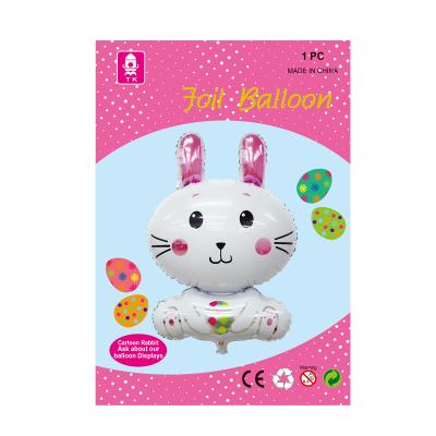 China Gift Balloon Maker Cute Rabbit Bunny Non-latex Balloon For Kids Gift Foil Balloon for sale