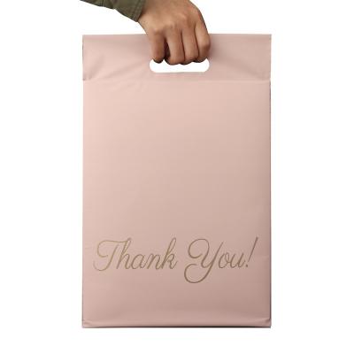 China Protective Packaging Custom Express Delivery Logo Biodegradable Printing Pink Plastic Poly Mailers Bag Mailing Bags Poly Plastic Bag With Handle for sale