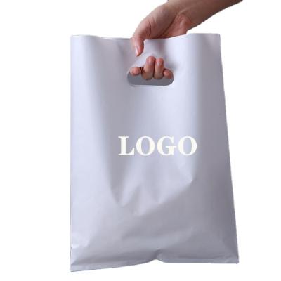 China High Quality Eco-friendly Die Cut Custom Plastic Bags Handle Logo Design Shopping Engraving Printing Recyclable for sale