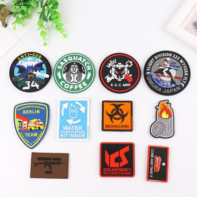 China free sample 3D Clothes Soft Silicon 3D Rubber Logo Patches Custom PVC Patch For Garment for sale