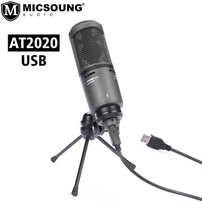 China USB Microphone AT2020 USB AT2020USB+ Condenser Microphone For Studio Recording Vlogging Live Streaming Gaming With Bracket USB Cable for sale