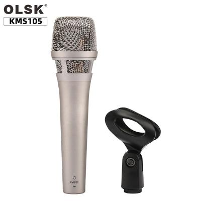 China High Quality Large Diaphragm Condenser Anchor Handheld Microphone KMS 105 Level Live Sound Card Set Equipment Microphone for sale