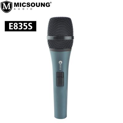 China Microphone e835s Handheld Cardioid Dynamic Microphone Wired Professional Vocal Handheld MIC for Studio Recording KTV Karaoke for sale