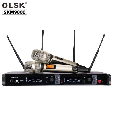 China Handheld Professional Wireless Microphone System Stage Performance Microphone SKM9000 UHF True Diversity With Handheld Microhpones for sale