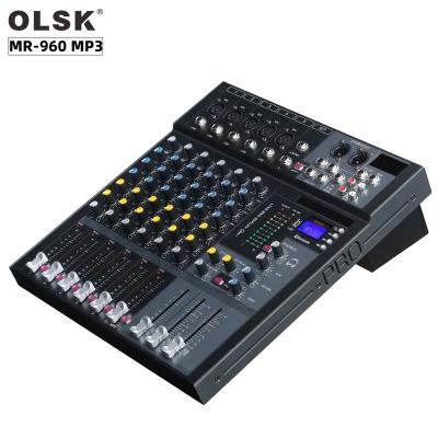 China MR-960 M.960 Independent Professional MP3 Mixer Console DJ Audio Player Phantom Power 6 Channels USB Blue Tooth MR-960 MP3 for sale