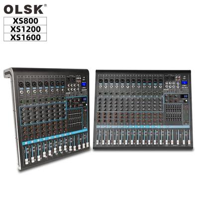 China XS800 XS 800 8 Channel 16 Channel Mixer Dual Grouping Professional Audio Console with 99 DSP 48V USB Phantom PnP XS800 XS1200 XS1600 for sale