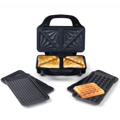 China Adjustable Thermostat 227526 SAA 3 in 1 Deep Fill Variable Waffle Panini Toasted Sandwich Makers for sale