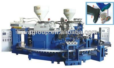 China Full Automatic Horizontal Two Color PVC Rain Boot Making Machine for sale