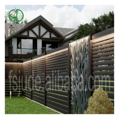 China Easily Assembled Foshan GD recinzione de pannello Aluminum 4' in alluminio DA Esterno Adjustable Privacy Price Wall Door Panels Garden Fence for sale