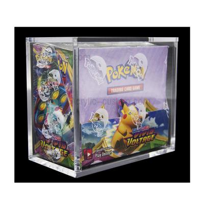 China Custom Clear Acrylic Booster Toy Display Souvenir Square Gift Box With Lid 210624-02 for sale