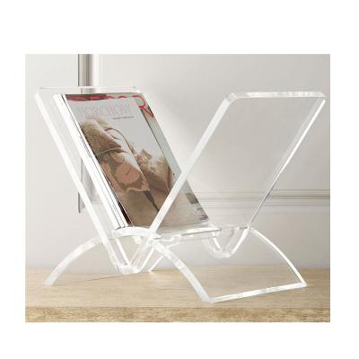 China wholesale customized clear acrylic size magazine holder 210616-02 for sale