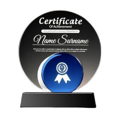 China China Customized Award Business Plaque Acrylic Trophy for sale