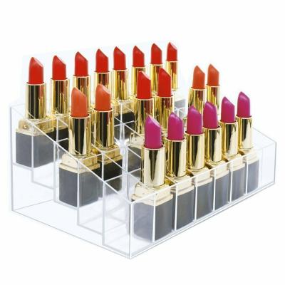 China Custom Clear Cosmetic Makeup Organizer Acrylic Lipstick Holders 20210824 for sale