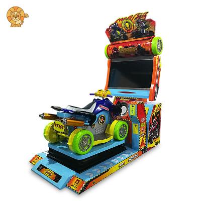 China Metal Wholesale customizable Electronic Outrun Arcade Game Crazy four wheeler racer arcade game machine Car Racing Game Machine for sale