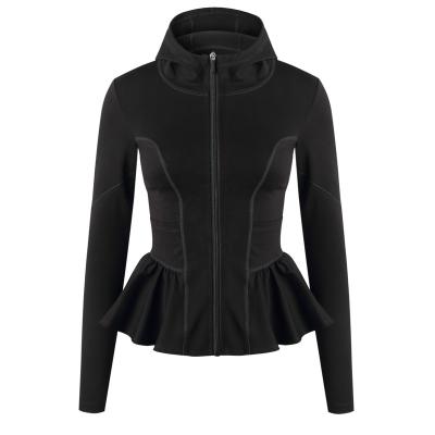 China New Design Breathable Daily Fashionable Front Zipper Popular Sports Gym Sports Silm Jacket With Thumb Holes for sale