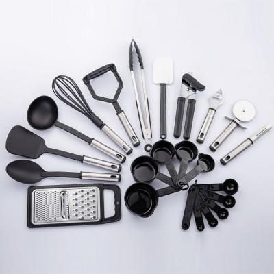 China Sustainable Kitchen Accessories Sets 23pcs Cookware Sets With Non Toxic Spatula Silicone Kitchen Tools Customized for sale