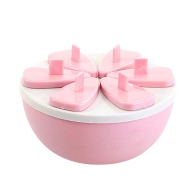 China Amazon Hot New Sustainable Hot High Quality Fashion Tool Ice Cream Heart Form DIY Freezing Box Ice Cream Mold Kids DIY Random Color for sale