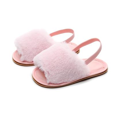 China Other Product New Arrival Girls Boys Shoes Walker Newborn Infant Solid Flock Summer Soft Sole Slippers Baby Sandals NC First; CHICKEN for sale