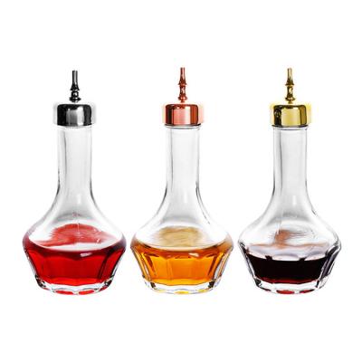 China 2022 New Disposable Amazon Style Bartender Gadget Thread Mouth Glass Cocktail Bottle 50ml Absinthe Bitter Bottle for sale