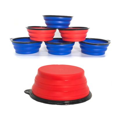 China Amazon Hot Viable Collapsible Dog Food Container Portable Folding Pet Bowl 350/650/1000ml Silicone for sale