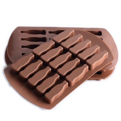 China New Customized Viable Baking Silicone Cola Ice Mold 15 Cavity/Hole Candy BPA Free Chocolate Pudding Cake Mold for sale