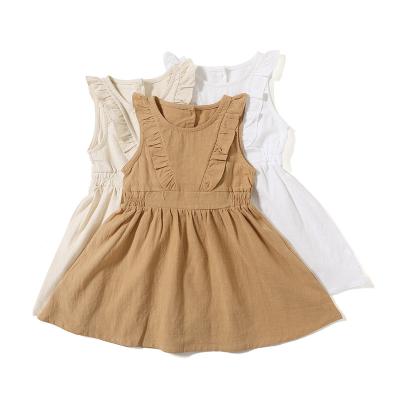 China Baby Diary Clothes Ins Girl Skirt Solid Color Cotton Hot Selling Cute Comfortable Dress Soft Flight Sheath Children Dress for sale