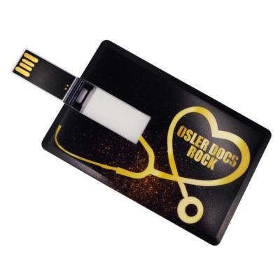 China Plastic Personalized Full Color Fingerprint Logo 8GB Credit Card Form USB Pen Drive Promotion Gift Voucher USB Stick for sale