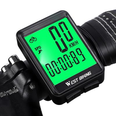 China MTB Road Bike Westbike Wired Wireless Cycle Odometer Bike LCD Display Digital Cateye Speedometer Bicycle Computer for mtb bikes cycle for sale