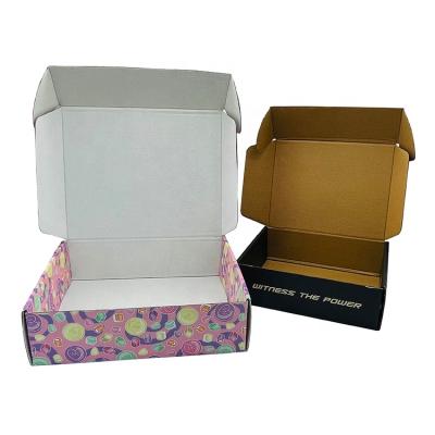 China Logo Corrugated Big Shipping Mailers custom made eco-friendly recyclable boxes print colorful box packaging for sale