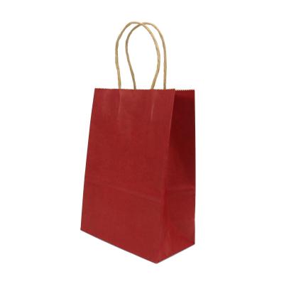 China Recyclable China Supplier Custom Logo Brown Kraft Paper Bags With Rope Handle Colorful Shopping Paper Bag for sale