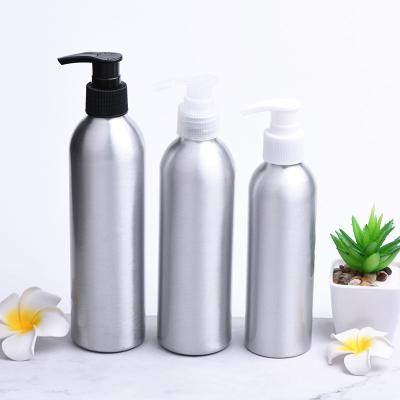 China Cosmetic Custom 30-500mll Shampoo Pump Hand Sanitizer Aluminum Lotion Cosmetics Storage Custom Aluminum Bottle Packaging With Logo for sale