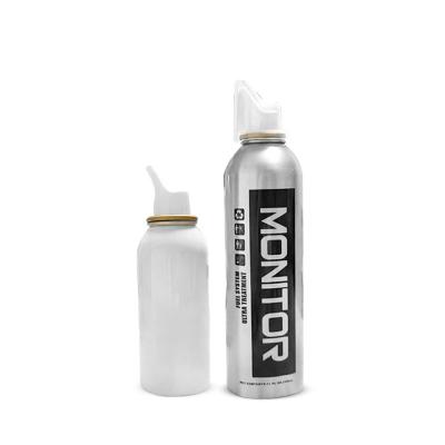 China Cosmetic 50ml 60ml Nasal Aerosol Tank Seawater Cleaning Hand Massager Binary Air Freshing Agent Spray Pump Aluminum Bottle for sale