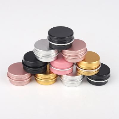 China Recyclable Custom 5ml 10ml 20ml 30ml 50ml 60ml 80ml 100ml New Design Custom Printing Candle Tea Aluminum Jar Tin Box With Screw Lids for sale