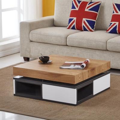 China Latest Designs Unique Modern Home Adjustable Coffee Table Rotating Fashion MDF (Other) Coffee Center Top Wooden Table For Living Room for sale