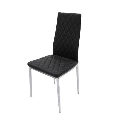 China Modern Fine Modern Black PU Leather Restaurant Used Dining Chairs For Restaurant EC57 for sale