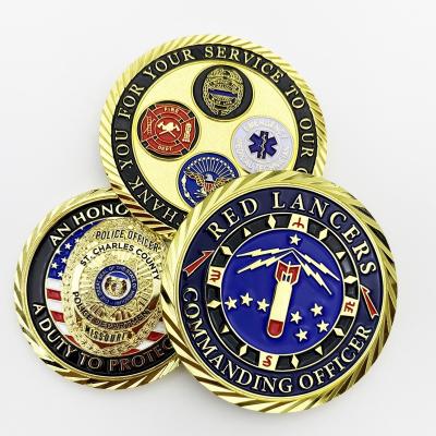 China USA China Factory Metal Custom Prominent Military Police Department Office Challenge Coins for sale