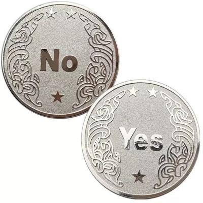 China Europe ready to ship yes no commemorative gold coin and silver maker coin for sale