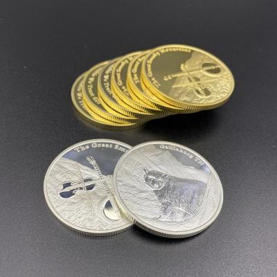 China USA Business Gift High Quality Custom Brand .999 Fine Copper Coins In Silver Plating for sale