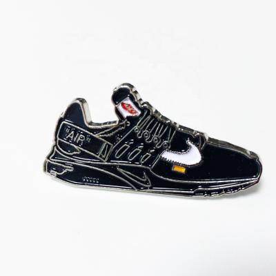 China Other Hot Sale Custom Black Sneaker Pin Badge With Soft Enamel for sale