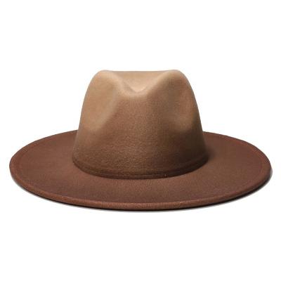 China CVDER Fashion White Cowboy Australian Wool Hat With Chains ODM Men Customizable Cappello Two Tone Fedora Hats for sale