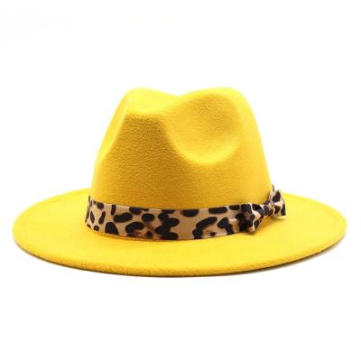 China Suede Woman Dete Jazz Red Bottoms Trilby Fedora Hats ODM Big Fedora Hats Men Shinehats fashion wool leopard CVDER for sale