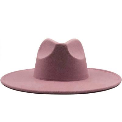 China ODM Short Brim Sombrero Fedora Hats Fedora Hat With Chain Sapka Felts Fedora Accessories CVDER Fashion Wool Leopard Hat for sale