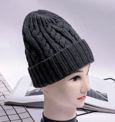 China CVDER JOINT Mom and Me Knitted Hats OEM Knit Gorras Negras Beanie Women Winter Hats Satin Striped Beanie Winter Hat for sale