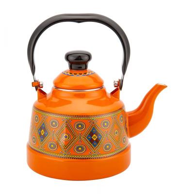 China New Viable Arabic Porcelain Glazed Colorful Decal Style Enamel Teapot Kettle Water Tea Kettle Pot For Stovetop for sale