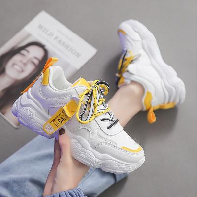 China Dropshipping Anti-odor Popular Women Sneakers Brand Design Breathable Chunky Sneakers Women Shape Casual Shoes for sale